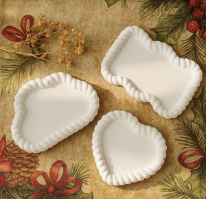 Plateau décoratif minimaliste en ciment blanc pour accessoires de bureau et style d'intérieur, finition en béton lisse, fabriqué au Vietnam - Product Image 1