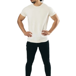 Summer <b>Men's</b> <b>Gym</b> Fitness T-<b>Shirt</b> Custom Logo Printing Knitted <b>Oversized</b> Short Sleeve 100% Cotton Anti-Pilling Breathable - Product Image 4