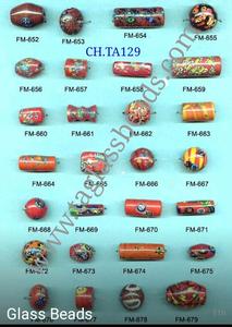 Cuentas de confeti DE LA India Vintage hechas a mano, cristal multicolor de 10mm, gran agujero para hacer joyas, oro, negro, azul, rojo - Product Image 3