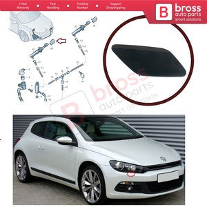 BSP1017-2 Headlight <b>Washer</b> Cover Cap Right Side 1K8807938 for Scirocco 2015-2017 - Product Image 5