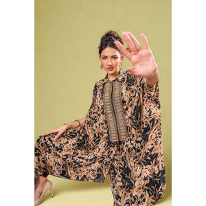 Conjunto de Dos Piezas con Capa para Mujer Midnight Bloom, Conjunto de Ropa a Juego de 2 Piezas - Product Image 5
