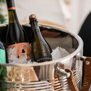 Cubo enfriador de vino de acero inoxidable moderno con mango de cuero cubo de hielo de doble pared para Bar fiesta en casa Hotel restaurante uso - Product Image 5