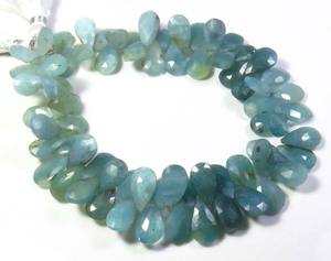 Perles de pierres précieuses facettées en grandidierite naturelle, brin de 8 pouces, 9,5-13,5 mm, pierres précieuses de grandidierite vertâmes, perles pour la création de bijoux - Product Image 5