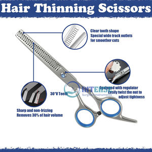 Juego de tijeras de corte de pelo profesional, Kit de peluquería de peluquero, herramientas de salón de acero inoxidable para estilista y suministro OEM al por mayor - Product Image 3