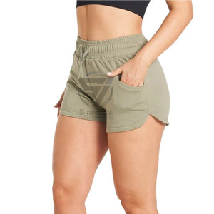 Shorts de Yoga de Cintura Media para Mujer, 100% Poliéster, Ecológicos, Transpirables, Tallas Grandes, Ropa Deportiva para Gimnasio y Actividades al Aire Libre - Product Image 3
