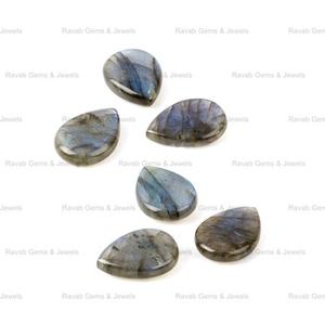 พลอยลาบราดอไรต์สีฟ้าไฟทรงหยดน้ำขนาด 10x14 มม. คุณภาพดี ขายดีที่สุด สำหรับทำเครื่องประดับ - Product Image 4