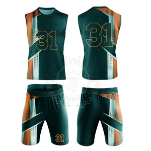 Ropa Deportiva Transpirable para Exteriores, Conjuntos de Uniformes 7 7 para Adultos, MOQ Bajo, Nuevo Diseño, 100% Poliéster, Sin Mangas, Alta Calidad, Personalizado - Product Image 1
