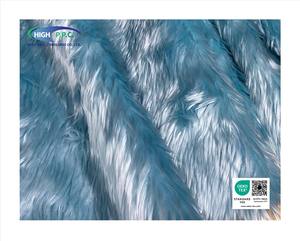 Tela de Punto de Pelo Largo Azul Ártico 30/35mm de Peso Medio para Abrigos, Bolsos, Juguetes de Peluche y Textiles para el Hogar - Product Image 3