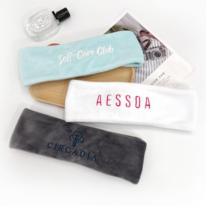 नए निर्माता कपास मखमली स्पा हेडबैंड के साथ महिलाओं के लिए चेहरे की त्वचा देखभाल हेयरबैंड - Product Image 3