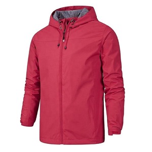 Custom Made <b>Mens</b> Polyester Fiber Windbreaker With Hooded Collar Fashion Logo Printed Outdoor Wear Casual Winter <b>Jacket</b> For Sport - Product Image 3