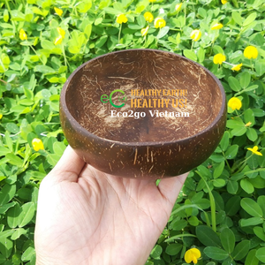 Venta de fábrica, cuenco de vela de cáscara de coco ecológico/cuencos de coco hechos a mano de Vietnam con logotipo sin soporte de Eco2go - Product Image 4