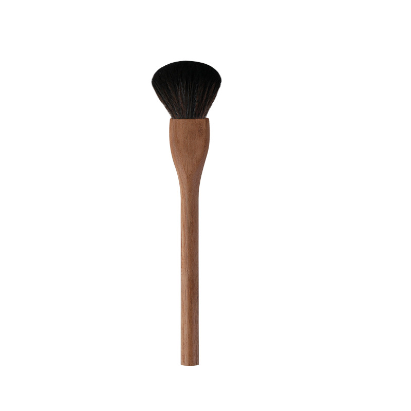 curved powder brush for foundation powder application