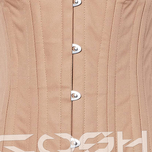 Corset en coton nude à armatures sous le buste |   Corset sous-poitrine en coton nude avec armatures en acier - Product Image 4