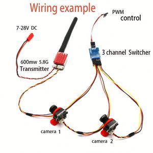 PFLY 3CH FPV Video Switch Module <b>For</b> RC Drone Airplane FPV Transmitter System - Product Image 6