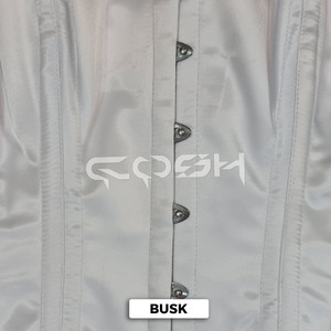 Top Corsé de Satén Blanco para Dama de Honor con Varillas de Acero y Cierre de Broche Frontal - Product Image 3