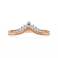 Bague Classique en Or Blanc, Rose et Jaune 14K de Qualité Export, Diamants Brillants de Laboratoire Certifiés IGI, Bande Personnalisée avec Diamant