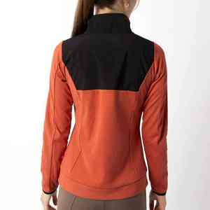 Chaqueta de equitación para mujer, cortavientos, de forro polar, transpirable, de tejido softshell con estampado de cuero PU. - Product Image 2