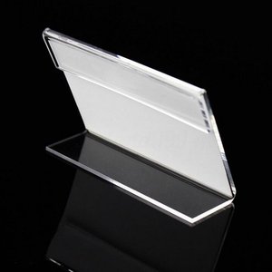Soporte de acrílico personalizado para letreros, marco de exhibición horizontal para uso en mesas y mostradores en tiendas y eventos - Product Image 5