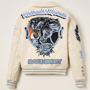 Custom Autumn Winter Heavy Embroidered Chenille Patches Logo Leather Sleeves Wool Letterman <b>Baseball</b> College Varsity <b>Jackets</b> - Product Image 2