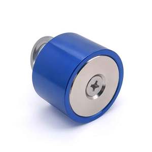 <span class=keywords><strong>Aimant</strong></span> de pêche en néodyme puissant, force de traction de 100 kg/300 kg, base ronde D65 avec œillet pour récupération et sauvetage sous-marin - Product Image 3