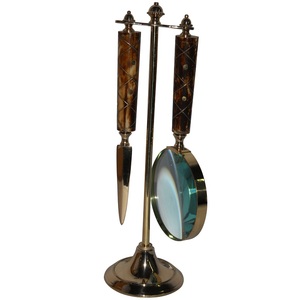 Lupa de mano Vintage de color bronce 2025, venta al por mayor, nuevo diseño, ojo de cristal con artesanía India antigua, Material de Metal ABS - Product Image 4