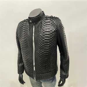 Chaqueta de Cuero para Hombre, Piel de Cocodrilo, para Correr, Estilo Casual Urbano, Cortavientos de Cuero para Hombres, Chaquetas para Hombre - Product Image 5