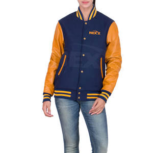 High Quality Women's <b>Letterman</b> <b>Jacket</b> for Winter Breathable Design with Covered Button Plain Dyed and Finished Processing - Product Image 6