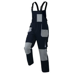 Combinaison ajustée à la poitrine, multi-poches tendance, en polyester durable, design bicolore avec poches sur la poitrine et sur les côtés - Product Image 1