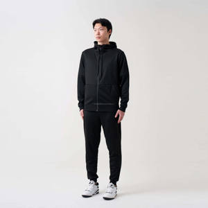 Mens Black Slim Fit Tech Fleece <b>Tracksuit</b> Modern Style, Durable, and Great for <b>Gym</b>, Jogging, and Relaxed Casual Wear - Product Image 3