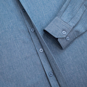 Camisa de Vestir de Lino Premium para Hombre TST 8185, Manga Larga, Botones Ocultos, Estilo Casual de Oficina, Antiarrugas, Verano - Product Image 2