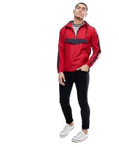 Men's Custom Long Thin Cartoon Half Zipper Nylon Windbreaker Jacket Stylish Lightweight Outdoor Sportswear - Product Image 4