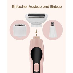 Afeitadora Eléctrica Recargable USB 5 en 1 para Mujer, Función Húmeda y Seca, Depiladora Corporal - Product Image 4
