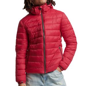 Dernière conception de veste bomber matelassée en toile à capuche pour homme, hiver, personnalisable, respirante, confortable, imperméable, coupe-vent, haute qualité, anti- - Product Image 1