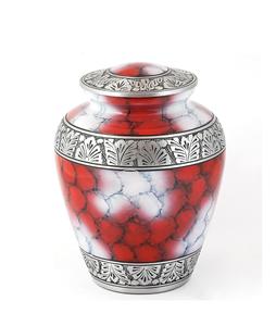 Urne de crémation adulte gravée en argent pour cendres humaines-Urne funéraire artisanale pour cendres commémoratives-Grande urne funéraire-Sac inclus - Product Image 2