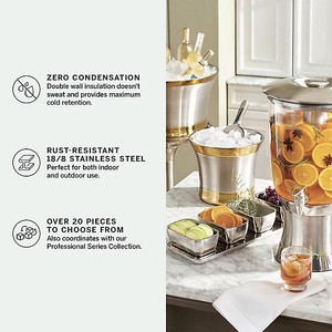 Seau à glace de luxe en acier inoxydable avec couvercle, finition dorée, design isolé pour la maison, les bars, les fêtes, les hôtels et les cadeaux - Product Image 3