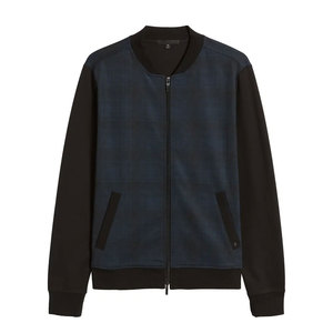 Diseña tu propia chaqueta bomber de poliéster 100% para hombre con cuello levantado para el suministro al por mayor de invierno - Product Image 6