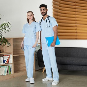 Bata de Laboratorio Unisex con Cuello en V y Detección de Agujas para Uso Hospitalario - Product Image 1