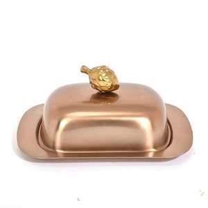 Handcrafted antique design metal butter dish with elegant detailing perfect for vintage <b>kitchen</b> <b>decor</b> lovers - Product Image 6
