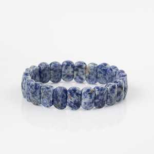 <b>Sodalite</b> Natural Stone Wide Cut <b>Bracelet</b> - Product Image 1