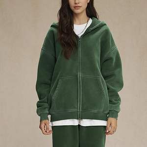 Sudaderas con capucha con cremallera de lavado ácido para hombre, ropa de calle de moda, diseño personalizado, chaquetas con capucha y cremallera, ropa de gimnasio Premium, proveedor OEM - Product Image 4