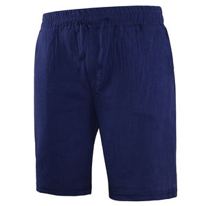 2024 nouveaux hommes toile taille haute élastique Shorts respirant séchage rapide tenue décontracté classique à la mode haute rue Style en gros - Product Image 5
