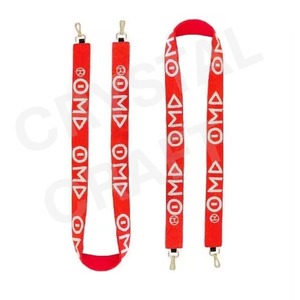 Customized White Gold Seed Bead Bag Straps <b>Red</b> & White Beaded Strap for Bags Fashionable Accessories - Product Image 1