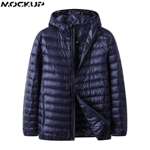 Veste d'hiver légère à capuche pour hommes, surdimensionnée 5XL 6XL 7XL 8XL, vêtement imperméable, à capuche, emballage, noir - Product Image 3