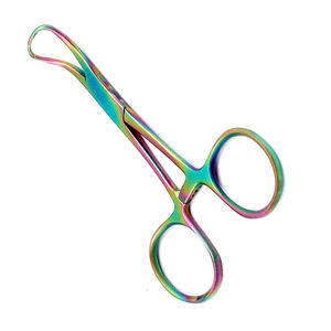Pinzas profesionales para toallas Backhaus recubiertas de Color arcoíris, pinzas quirúrgicas de acero inoxidable de 3,5 pulgadas, tarifa al por mayor OEM - Product Image 1