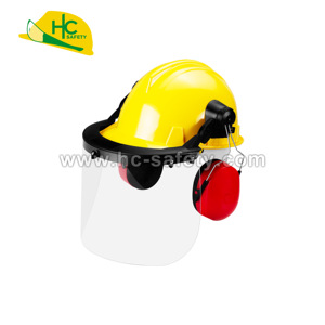 H101-PC หมวกนิรภัยใบหน้าโล่ Earmuffs ทํางานหมวกแข็ง - Product Image 2