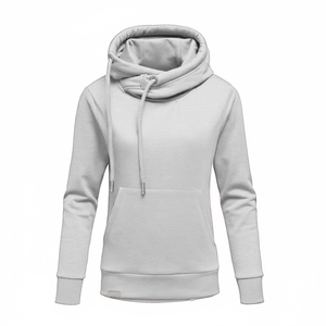 Sweat à capuche personnalisé grande taille pour femmes Gym Sport Fitness entraînement sans couture coton surdimensionné pull sweat décontracté - Product Image 4