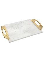 Service De Luxe Marbre Aluminium Rectangle Plateau De Service Cristal Vaisselle Assiettes À Vaisselle Utilisation Décorative Technique Rugueuse Trophées
