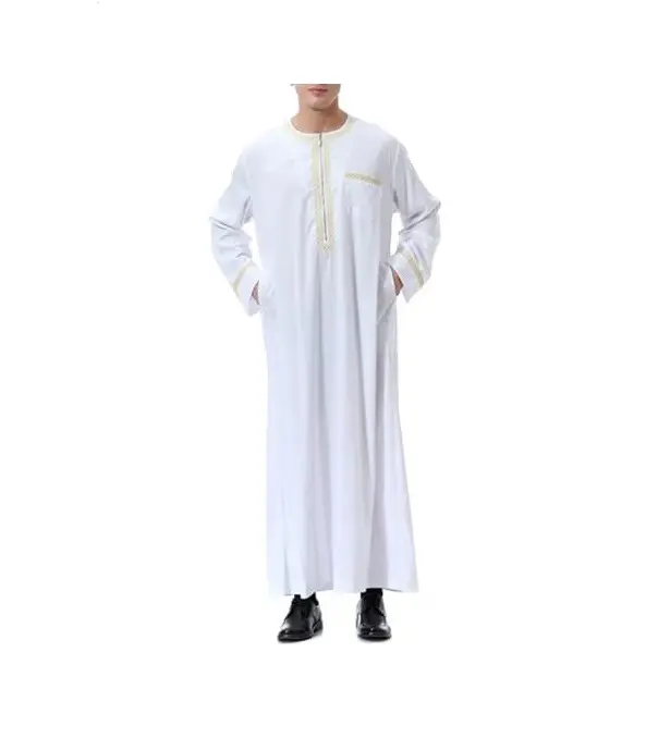 2024 дизайн, новая хлопковая Исламская Мужская одежда, Саудовский Арабский Дизайн, длинная одежда, мусульманская Мужская одежда, оптовая продажа, низкая цена