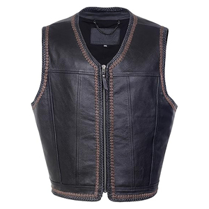 Gilet en cuir de vachette pour homme, grande taille, tendance, respirant, imperméable, coupe-vent, anti-UV, personnalisable OEM, manches longues - Product Image 2