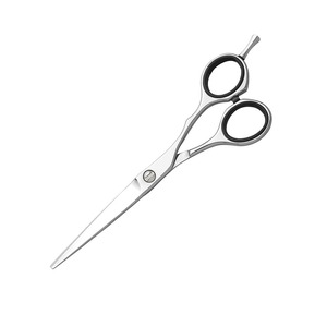 Tijeras personalizadas para salón de belleza, acabado pulido, hoja recta afilada, tijeras de corte de pelo de peluquero de acero metálico - Product Image 4